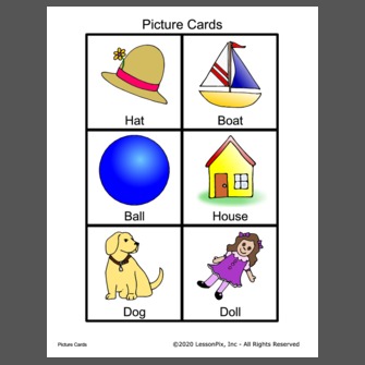Basic Vocabulary Picture Cards